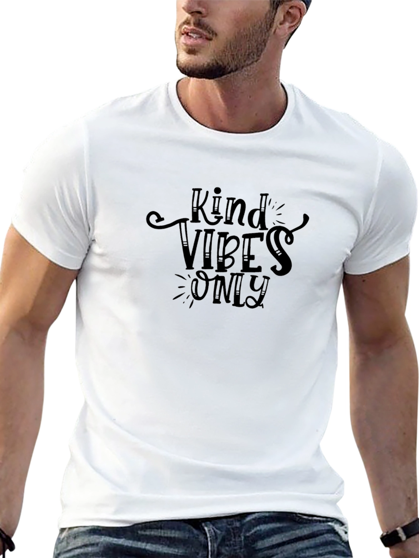 Kind Vibes Only Black Graphic Tee
