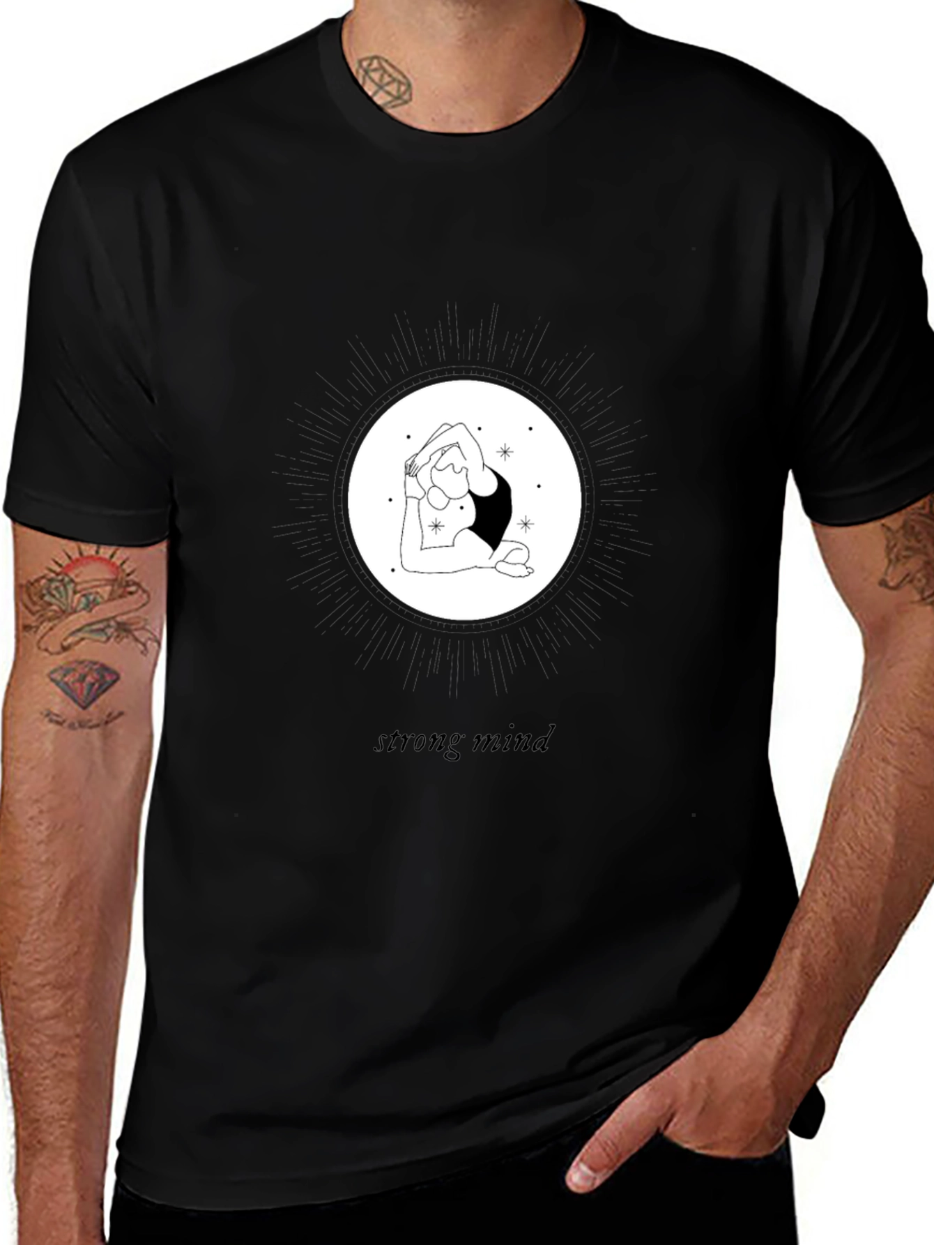 Mindful Strength Tee - Yoga Graphic Print