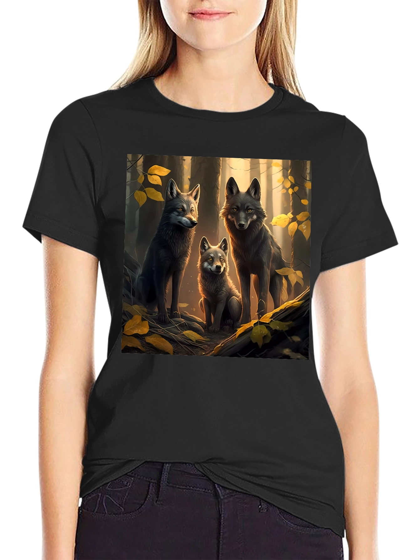 Wolf Pack Forest Graphic Tee