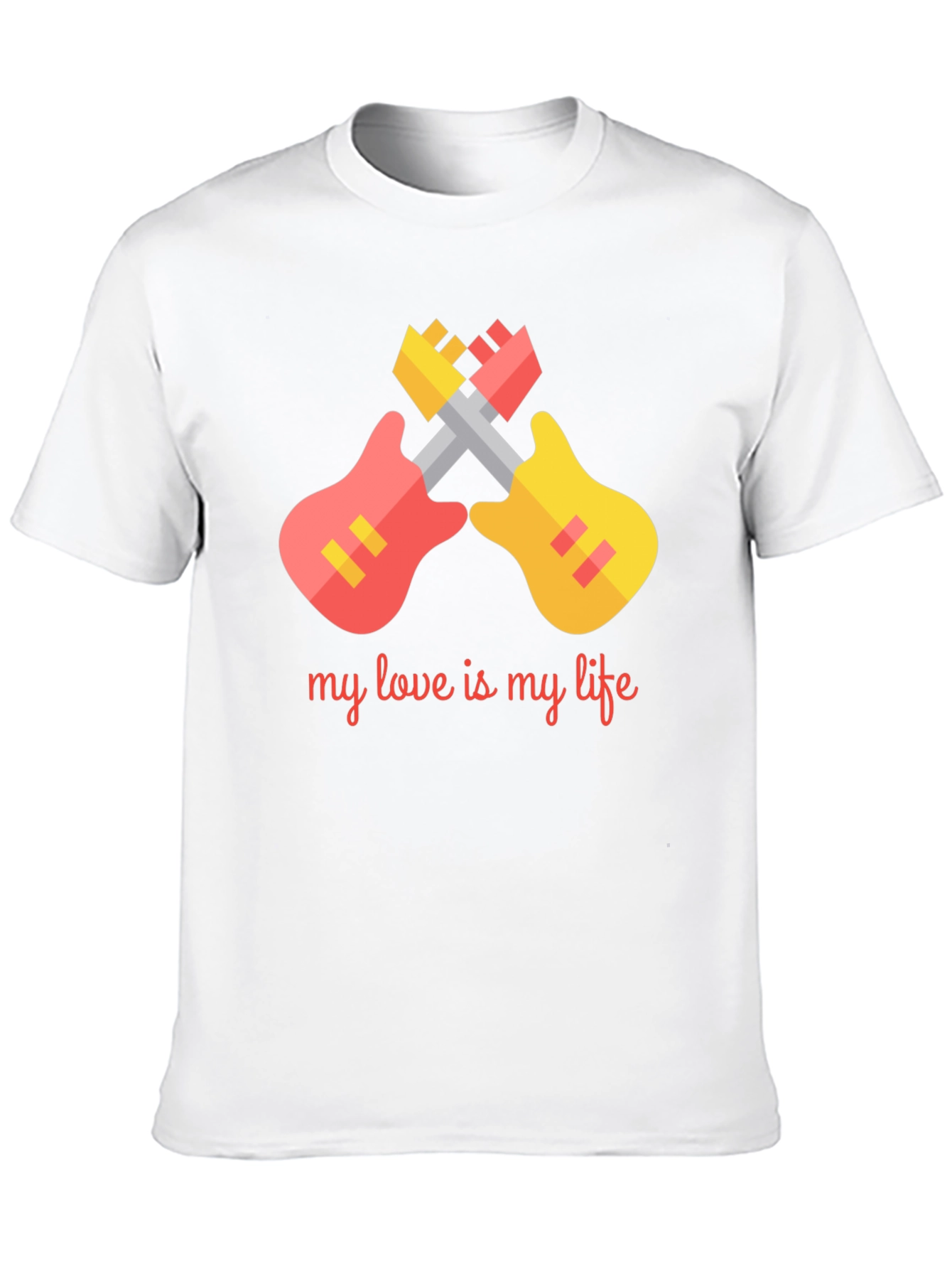 My Love Is My Life T-Shirt: Guitar Graphic Tee