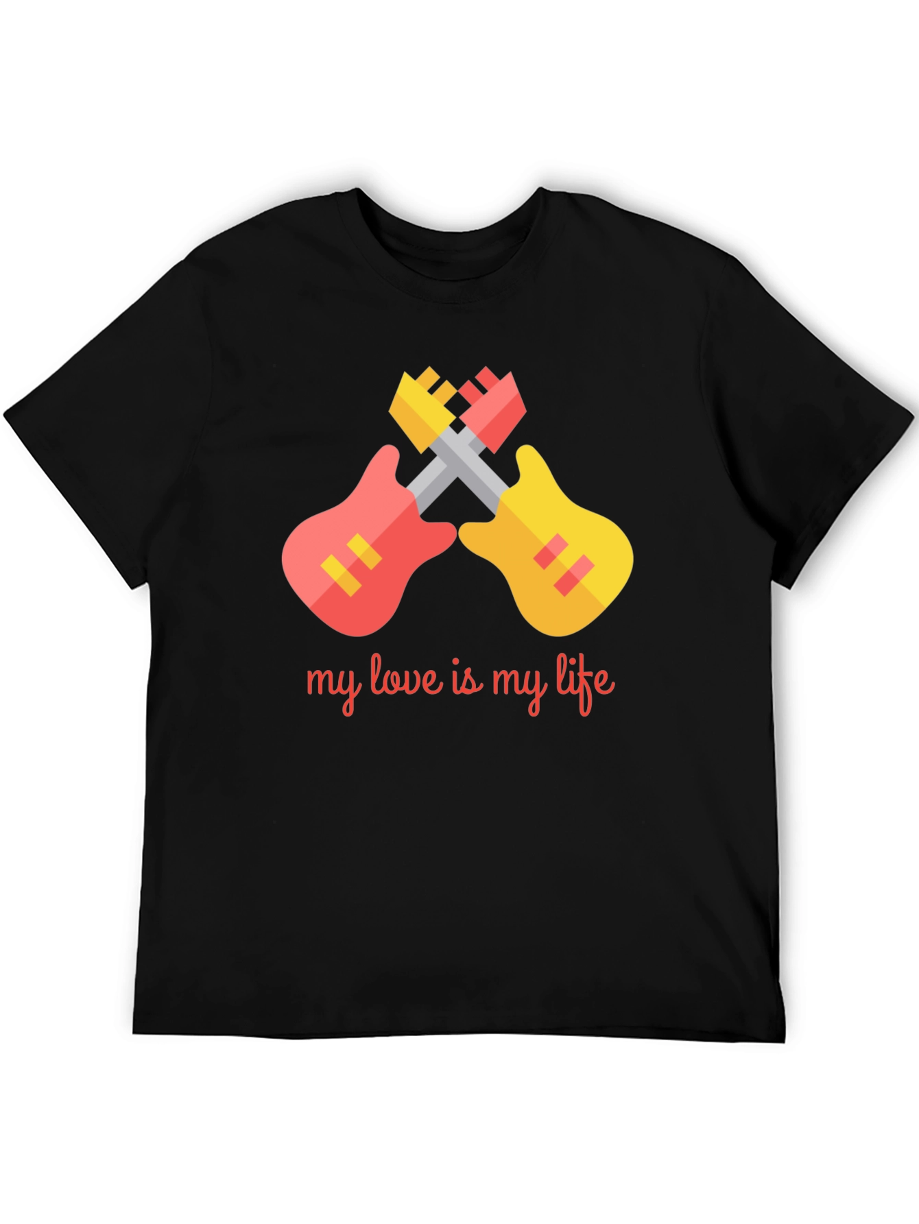 My Love Is My Life T-Shirt: Guitar Graphic Tee