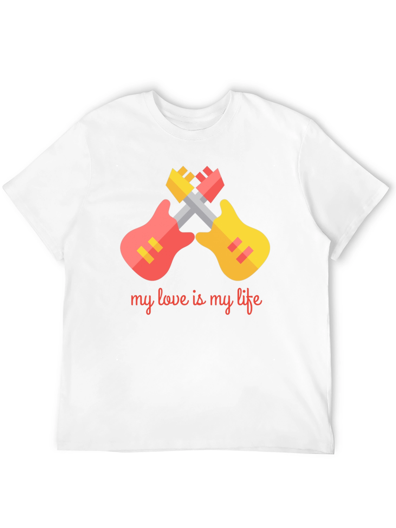 My Love Is My Life T-Shirt: Guitar Graphic Tee