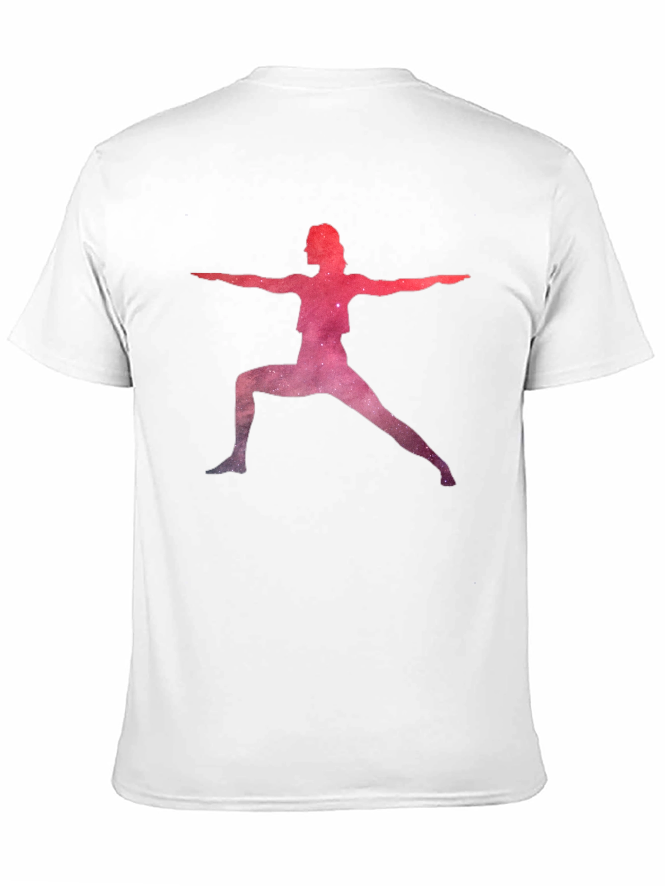 Yoga Pose Galaxy Graphic Black T-Shirt