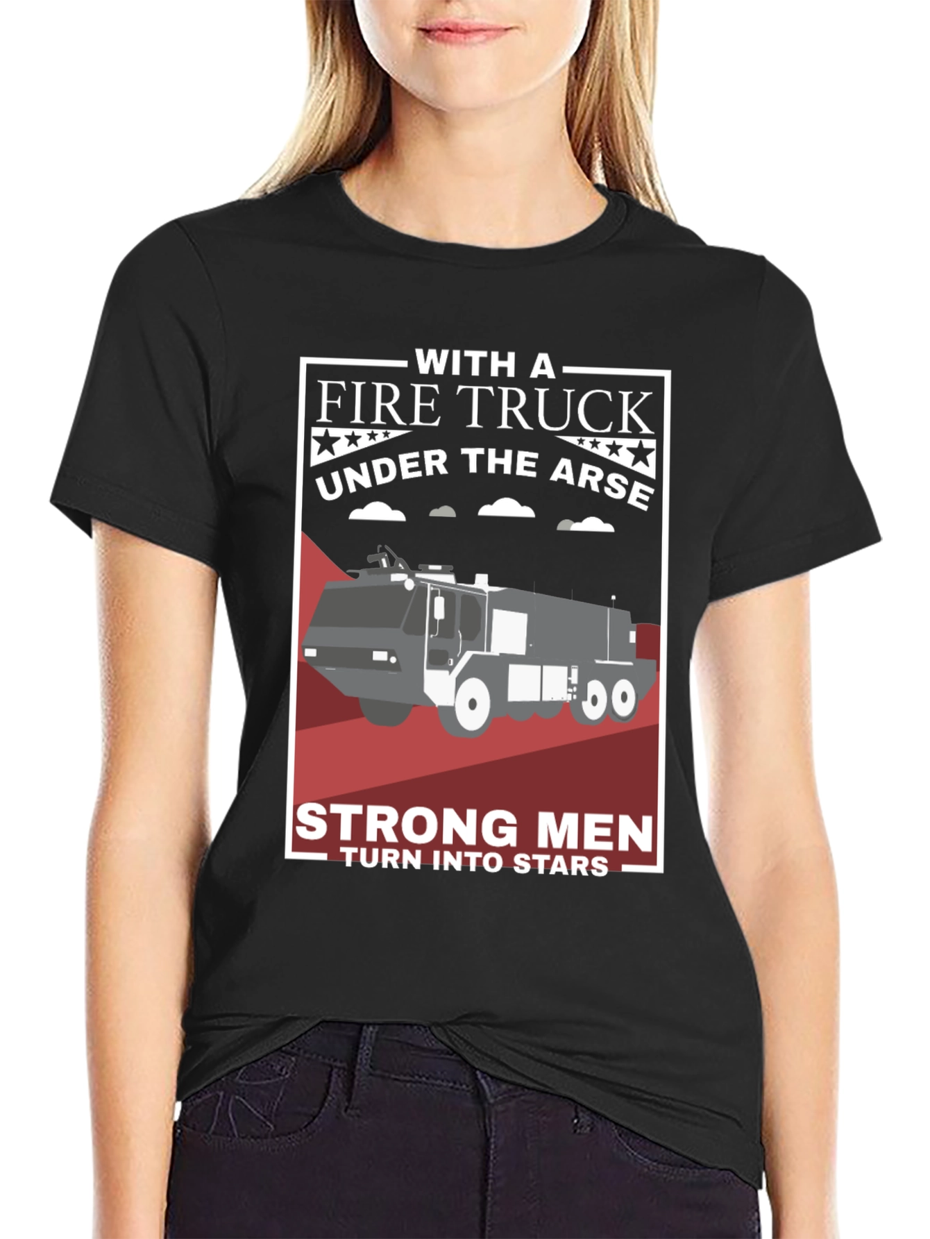 Fire Truck Under the Arse Graphic T-Shirt