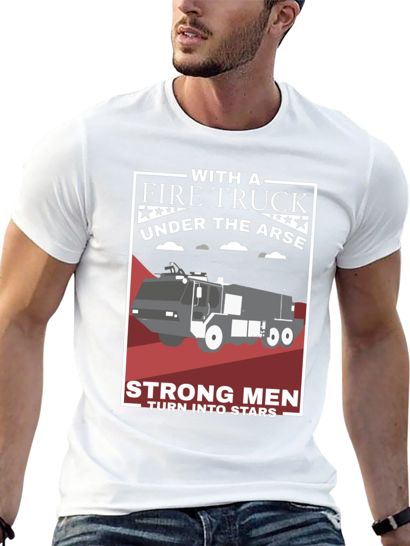 Fire Truck Under the Arse Graphic T-Shirt