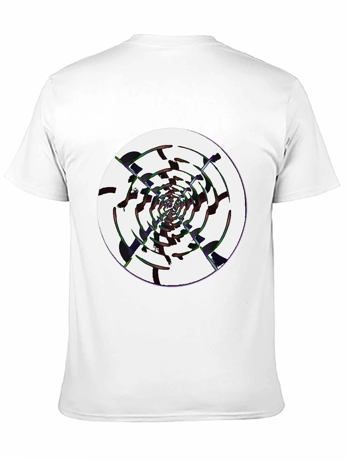 Abstract Swirl Graphic Black T-Shirt