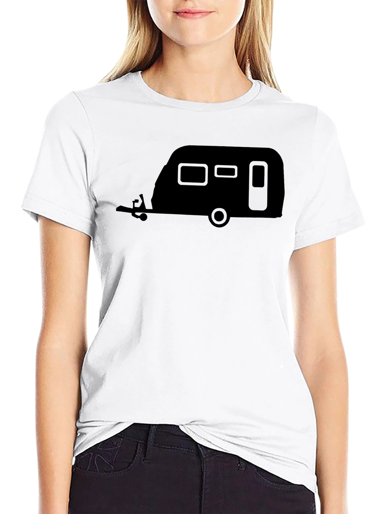 Camper Van Graphic Tee - Black Unisex T-Shirt