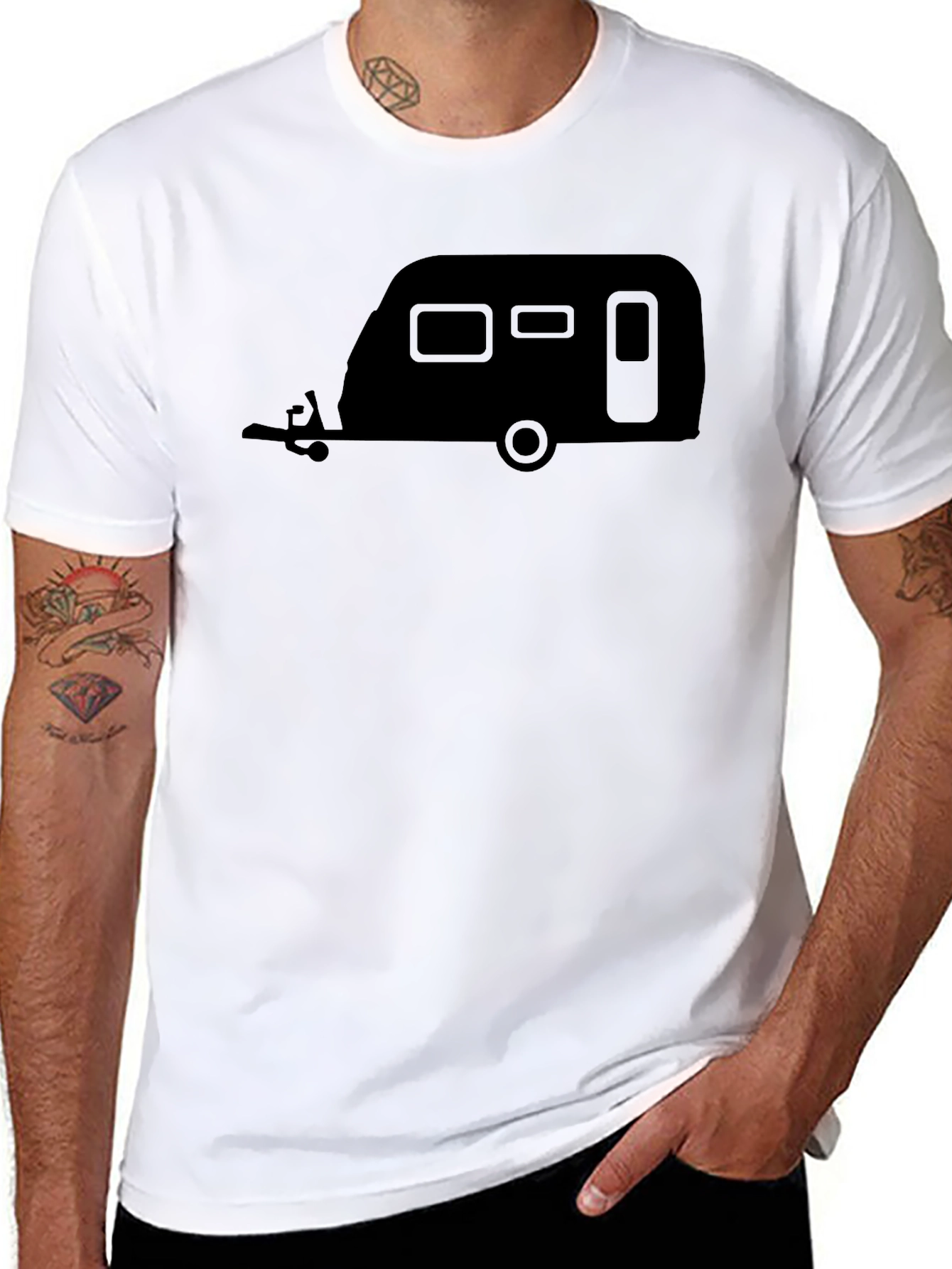 Camper Van Graphic Tee - Black Unisex T-Shirt