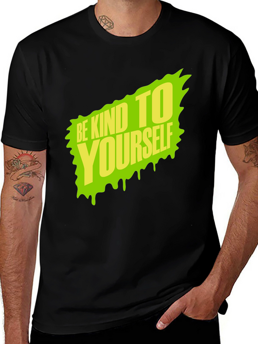 Be Kind to Yourself Graphic Tee - Black Casual T-Shirt