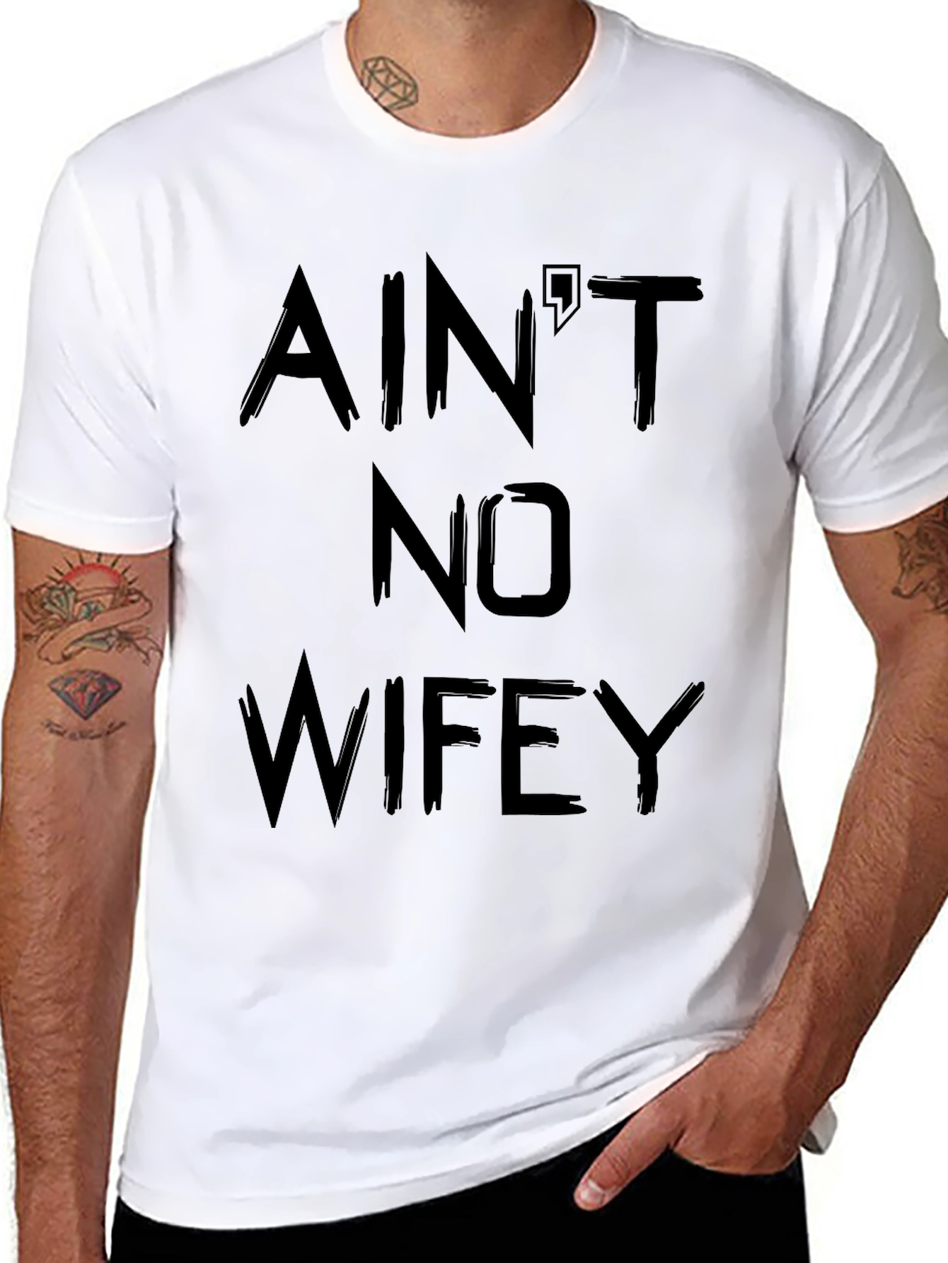 Aint No Wifey Black T-Shirt