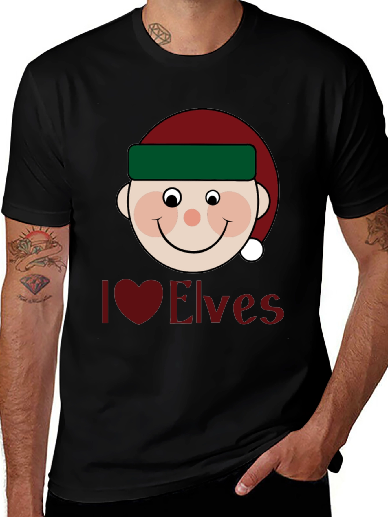 I Love Elves Holiday T-Shirt