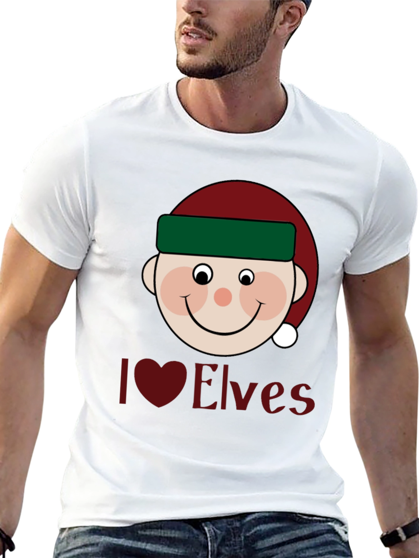 I Love Elves Holiday T-Shirt