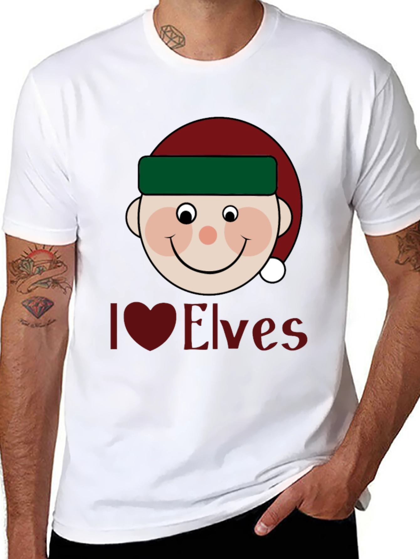 I Love Elves Holiday T-Shirt