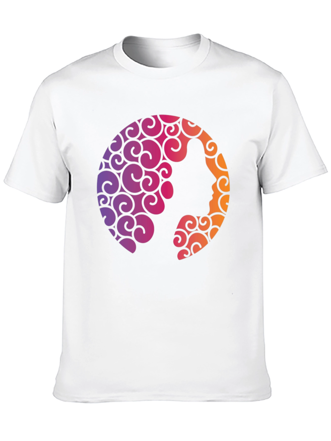 Silhouette Swirl Graphic Tee - Soft Black T-Shirt