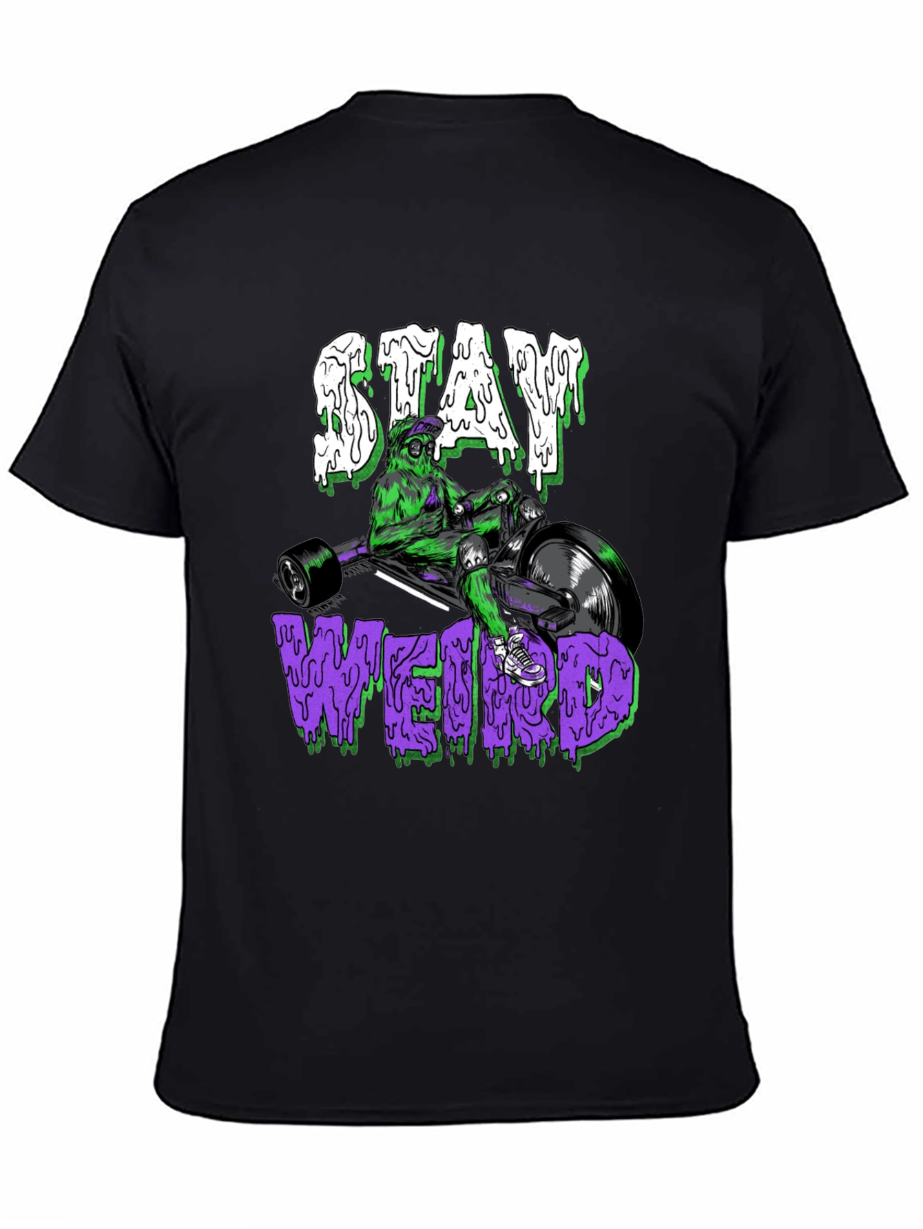 Stay Weird Graphic Tee - Unique Trike Design
