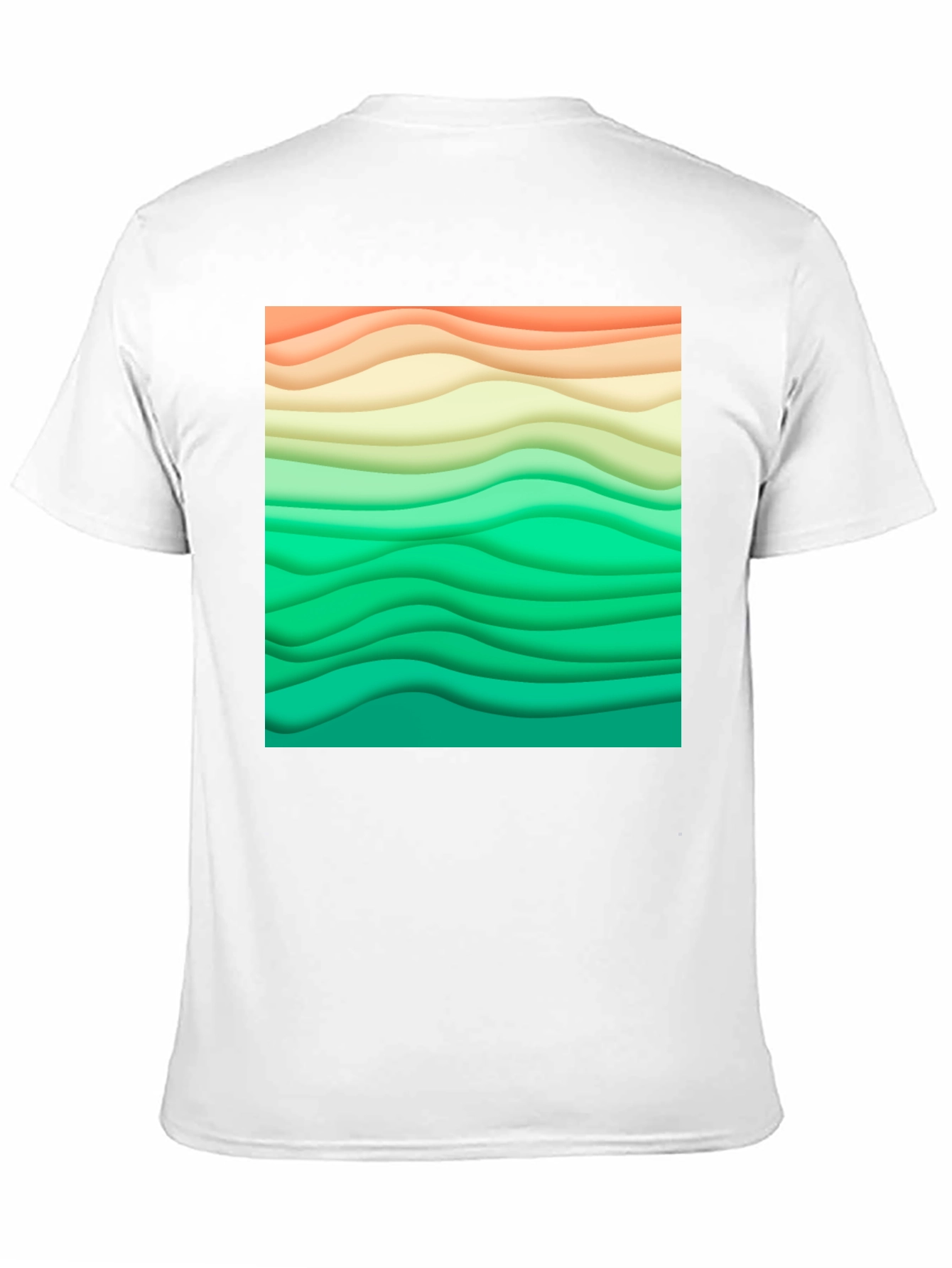 Abstract Wavy Layers Graphic T-Shirt