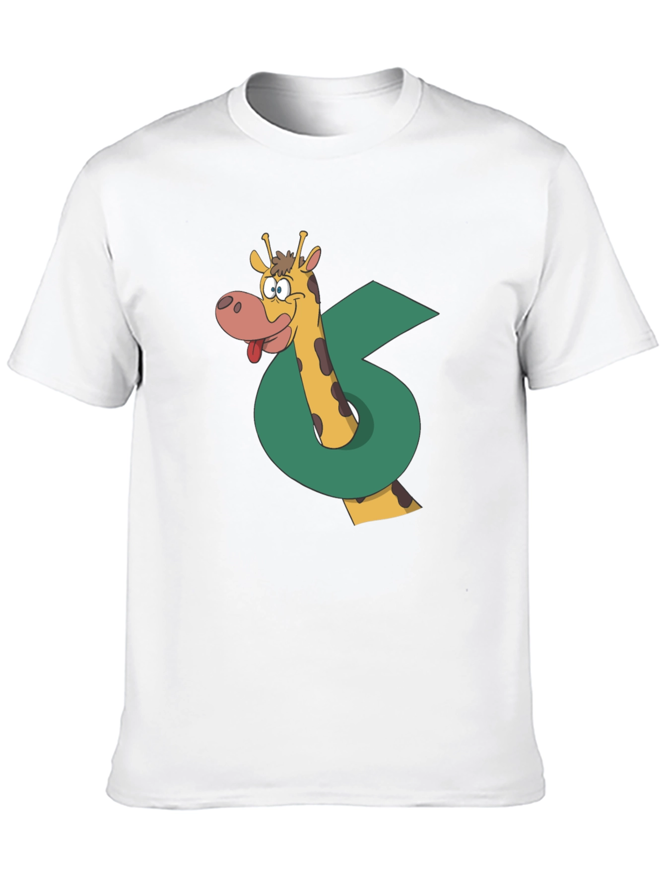 Funny Giraffe Graphic T-Shirt - Black Cotton Tee