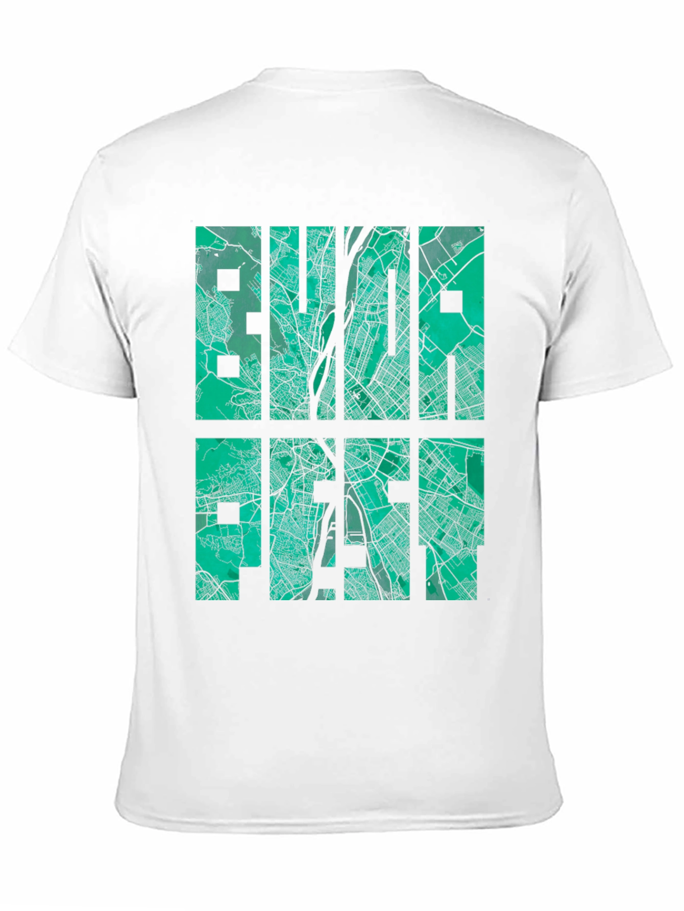 Budapest Map Graphic T-Shirt - City Style