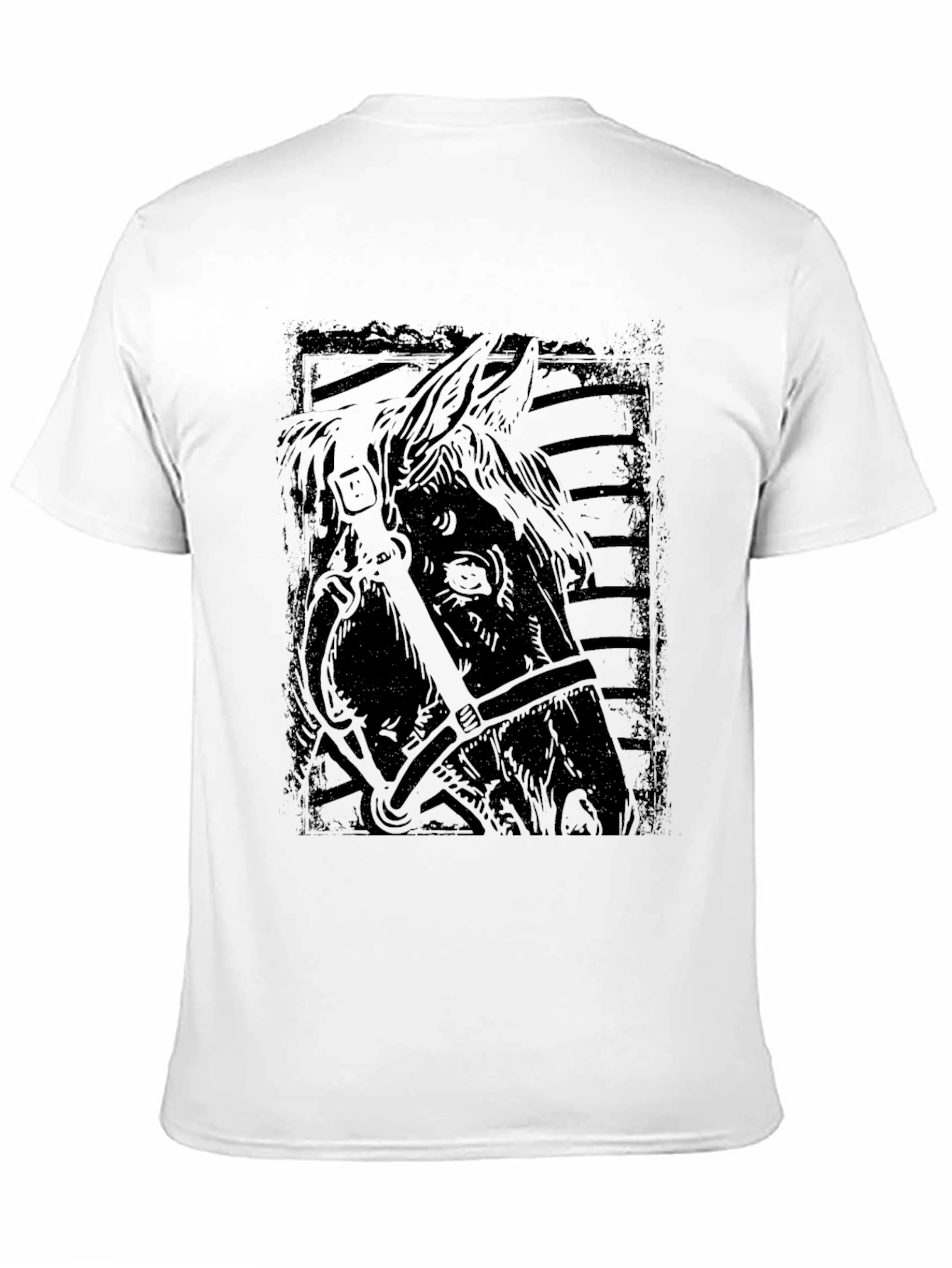 Mens Black Horse Graphic Tee
