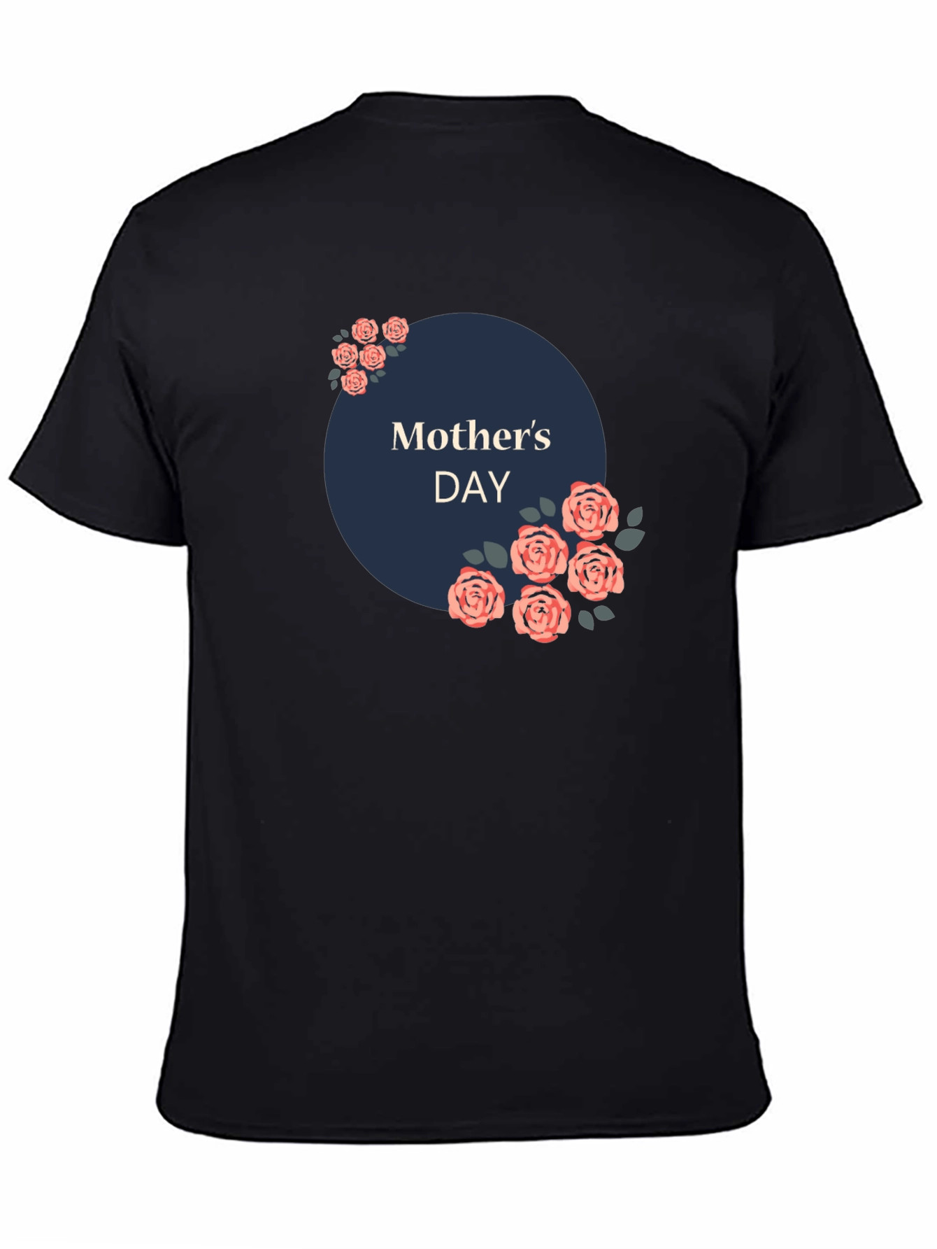 Mothers Day Floral T-Shirt - Black