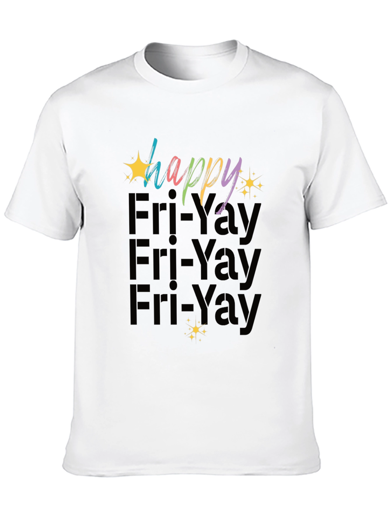 Happy Fri-Yay Graphic T-Shirt - Black