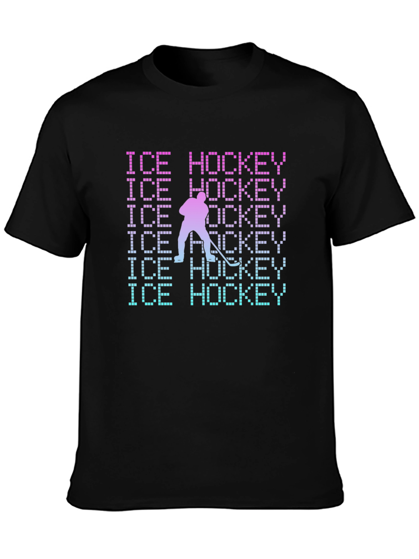 Ice Hockey Pixel Art Graphic Tee