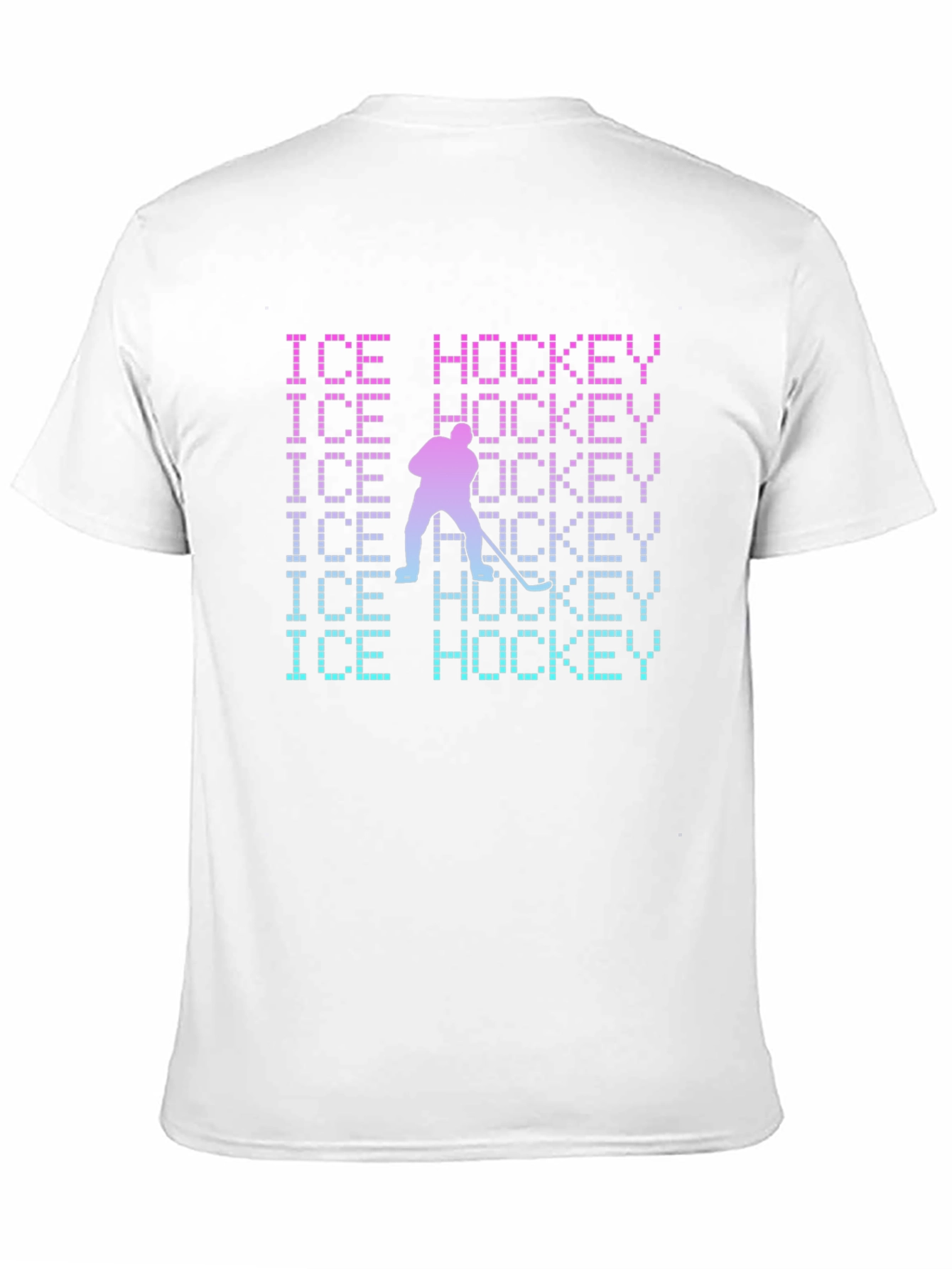 Ice Hockey Pixel Art Graphic Tee