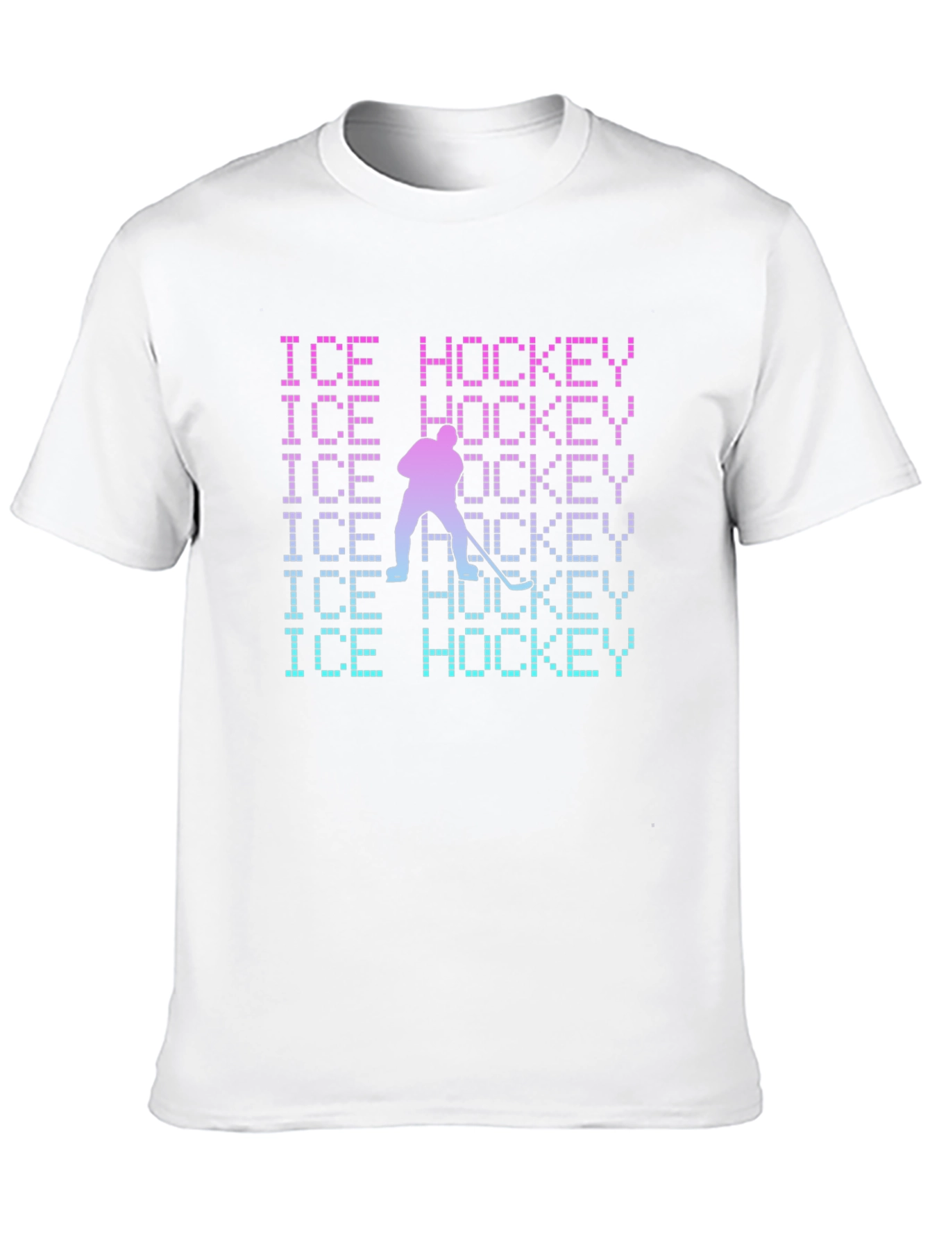 Ice Hockey Pixel Art Graphic Tee