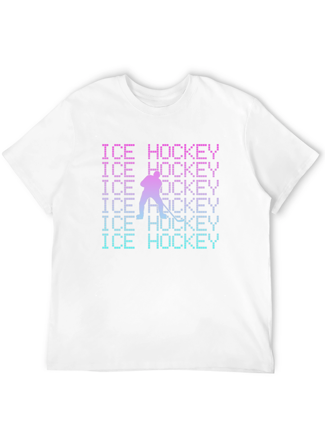 Ice Hockey Pixel Art Graphic Tee