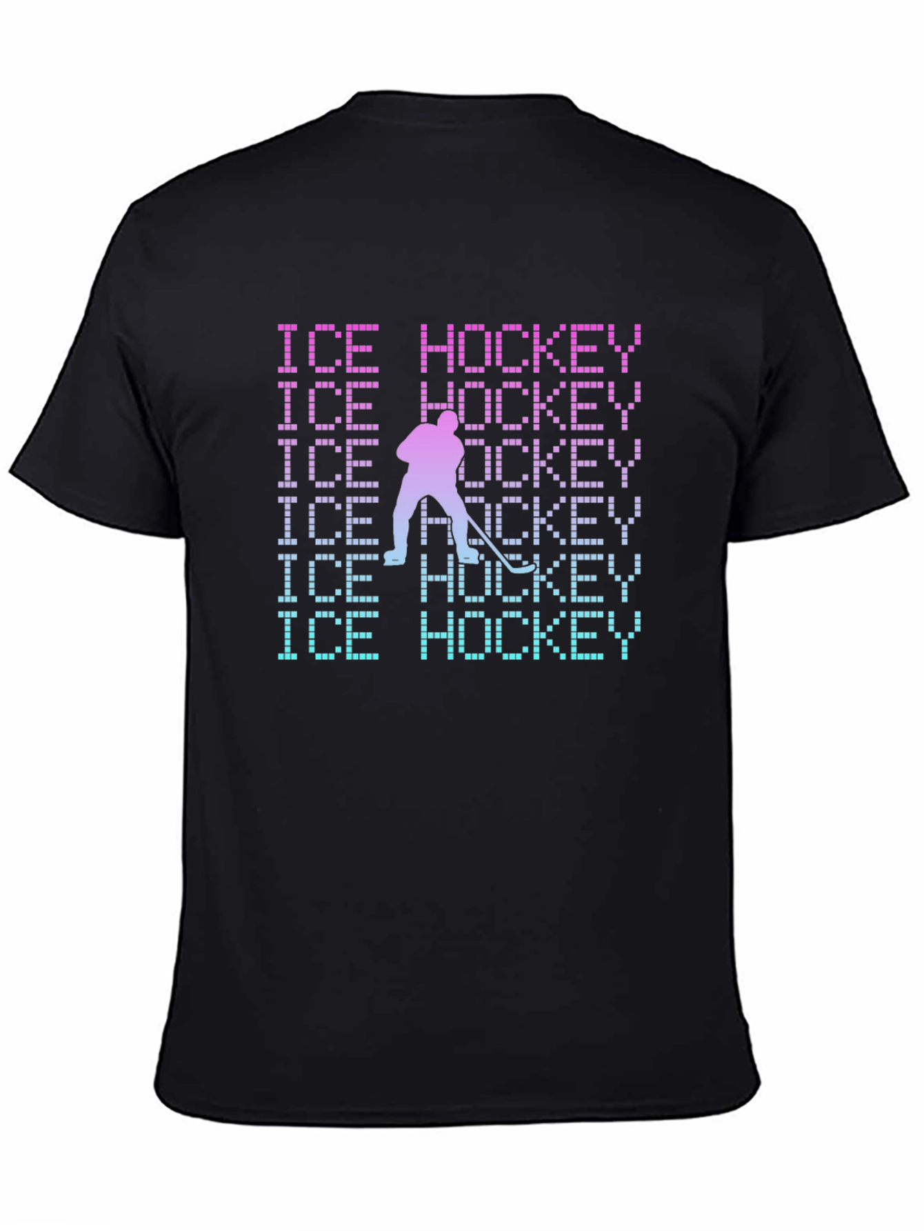 Ice Hockey Pixel Art Graphic Tee
