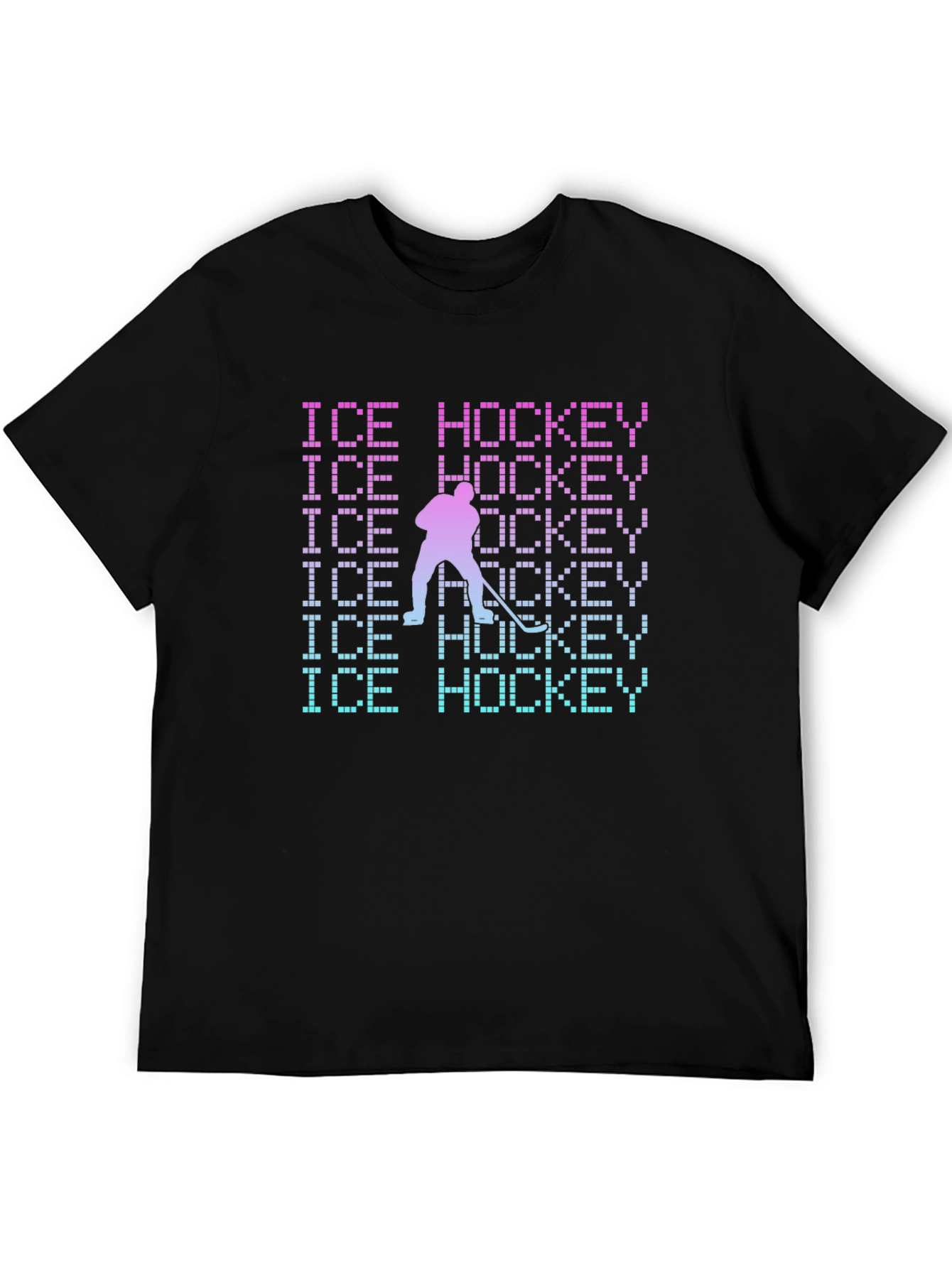 Ice Hockey Pixel Art Graphic Tee