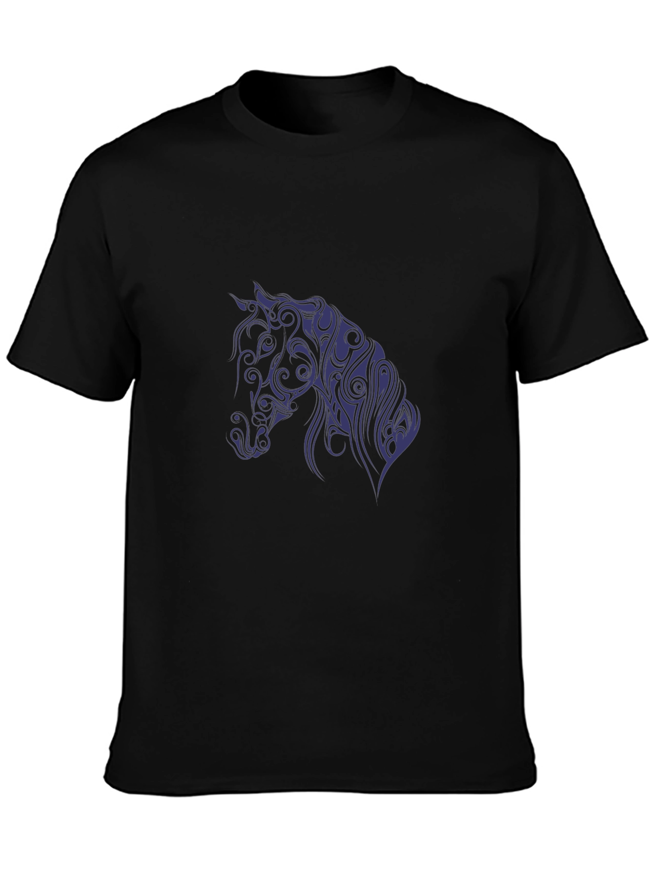 Black Horse Silhouette Graphic Tee - Mens