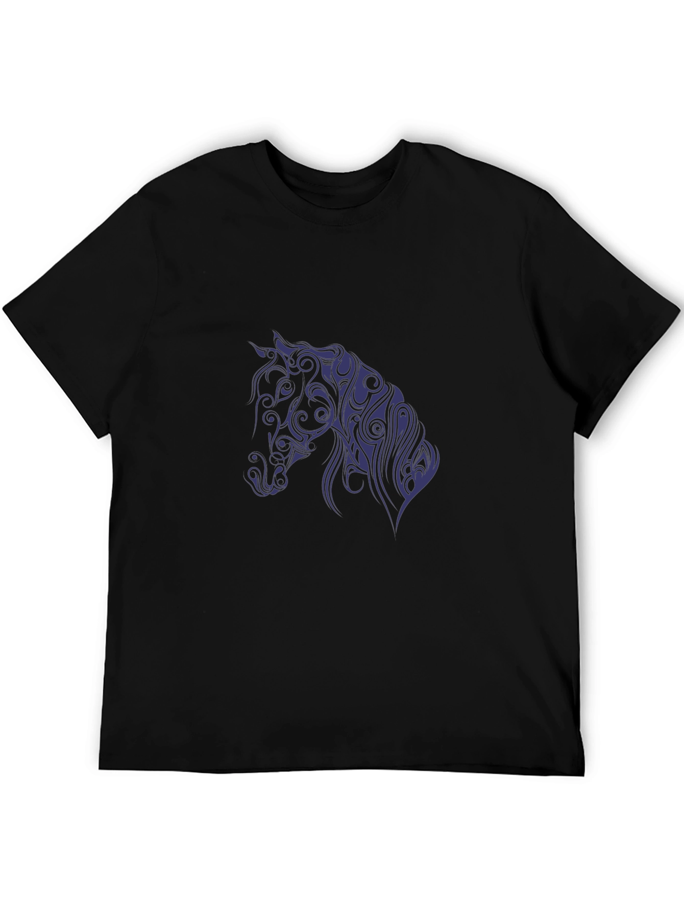 Black Horse Silhouette Graphic Tee - Mens