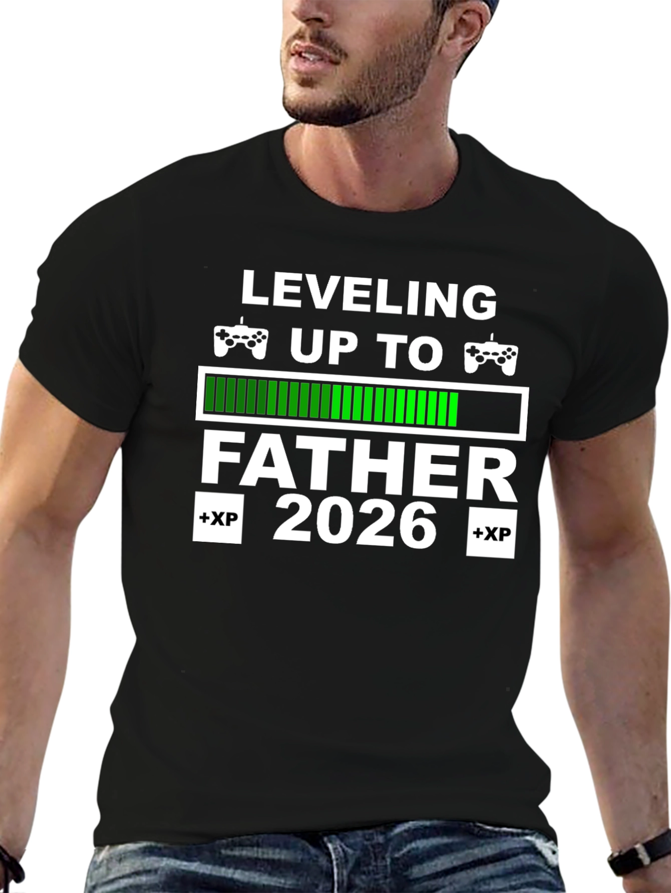 Leveling Up To Father 2026 Gamer T-Shirt