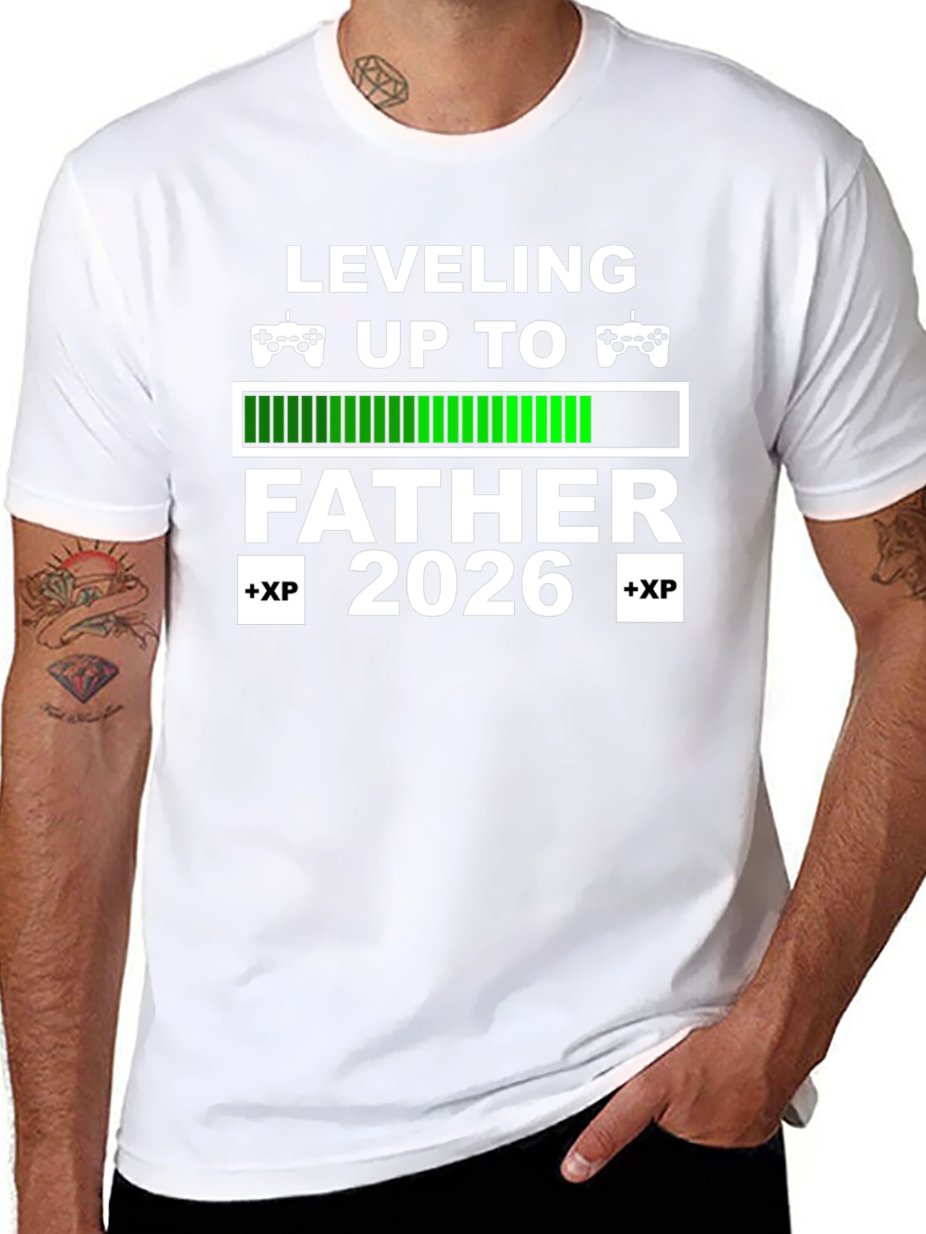 Leveling Up To Father 2026 Gamer T-Shirt