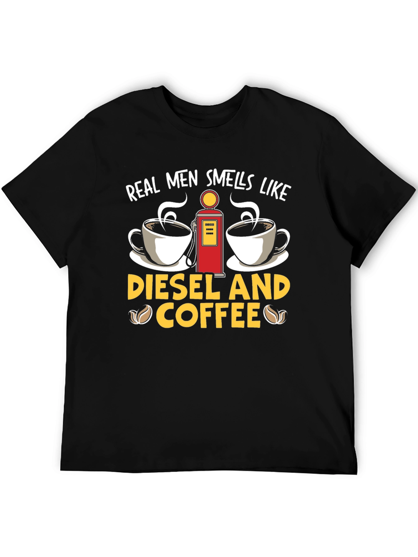 Real Men Diesel & Coffee Graphic Tee - Black