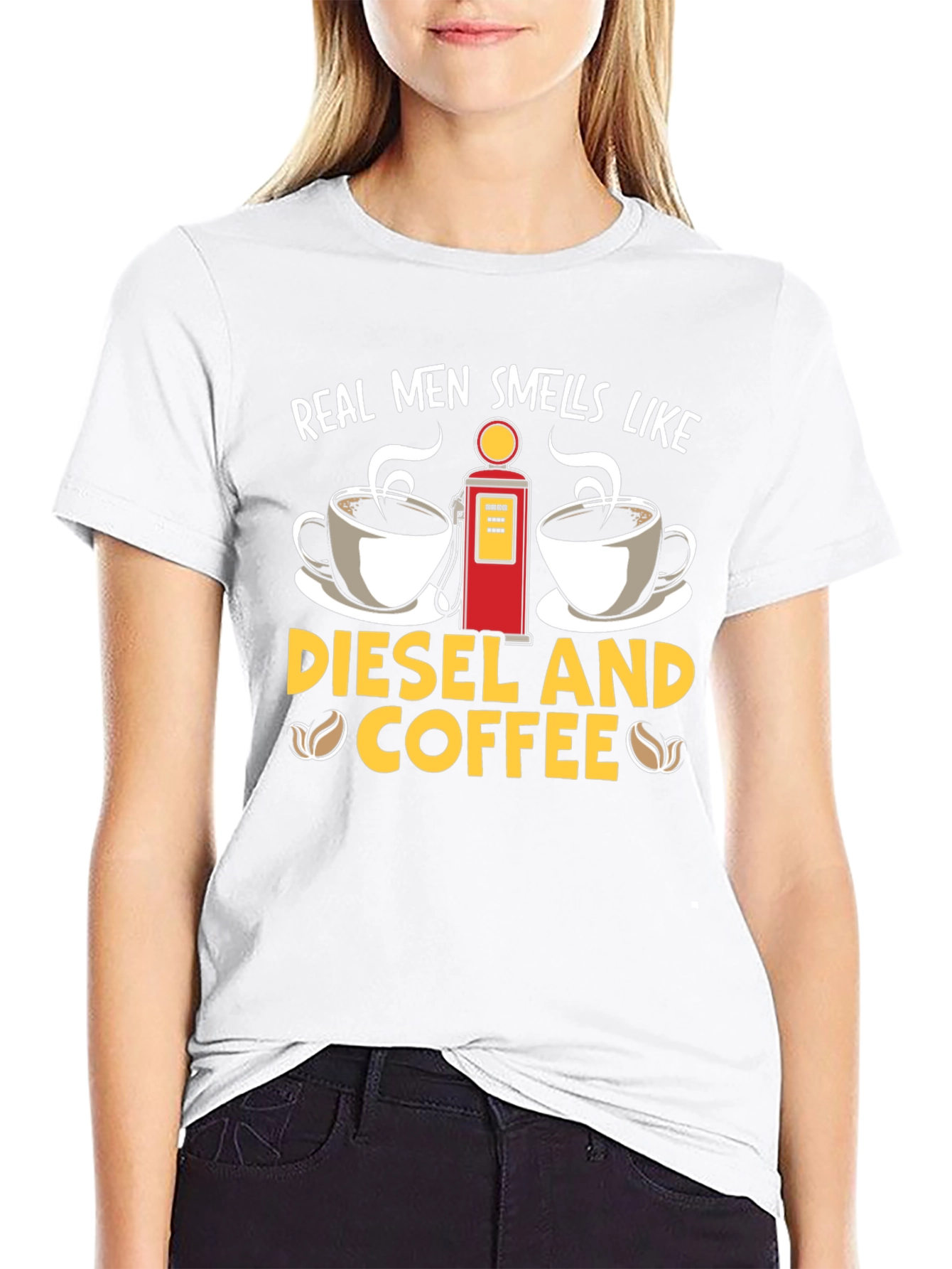 Real Men Diesel & Coffee Graphic Tee - Black