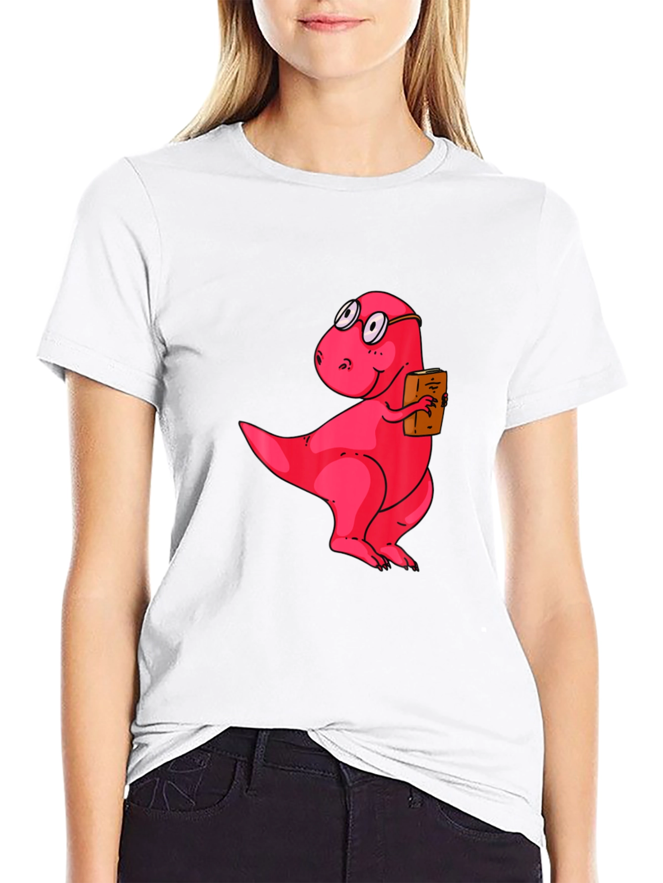 Dino Reader T-Shirt - Bookish T-Rex Graphic Tee