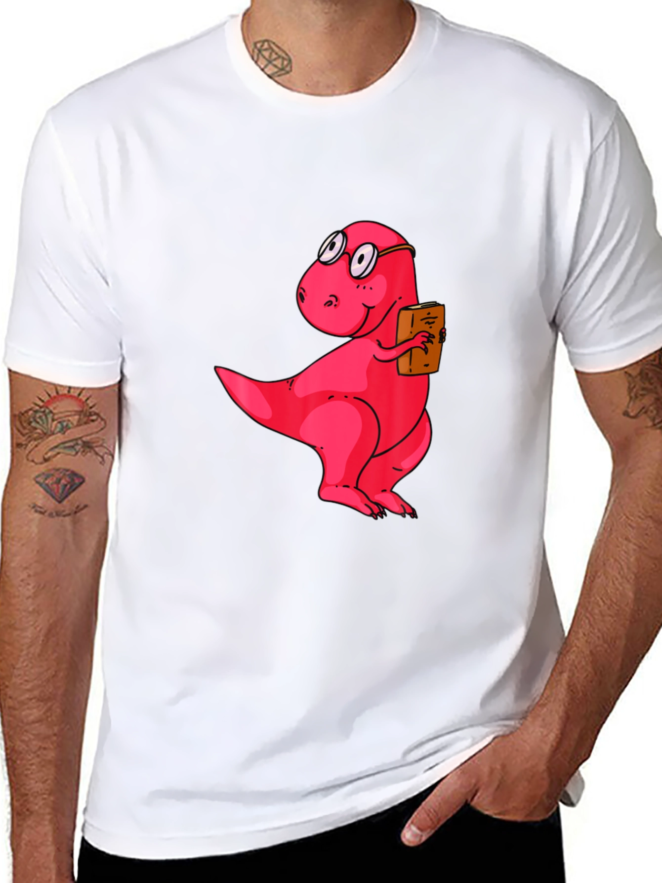 Dino Reader T-Shirt - Bookish T-Rex Graphic Tee