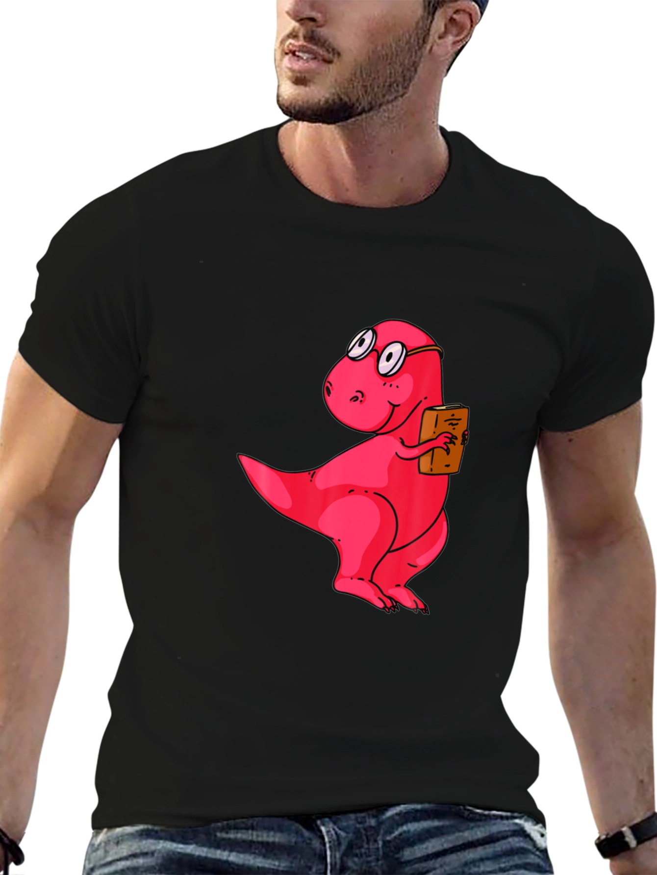 Dino Reader T-Shirt - Bookish T-Rex Graphic Tee