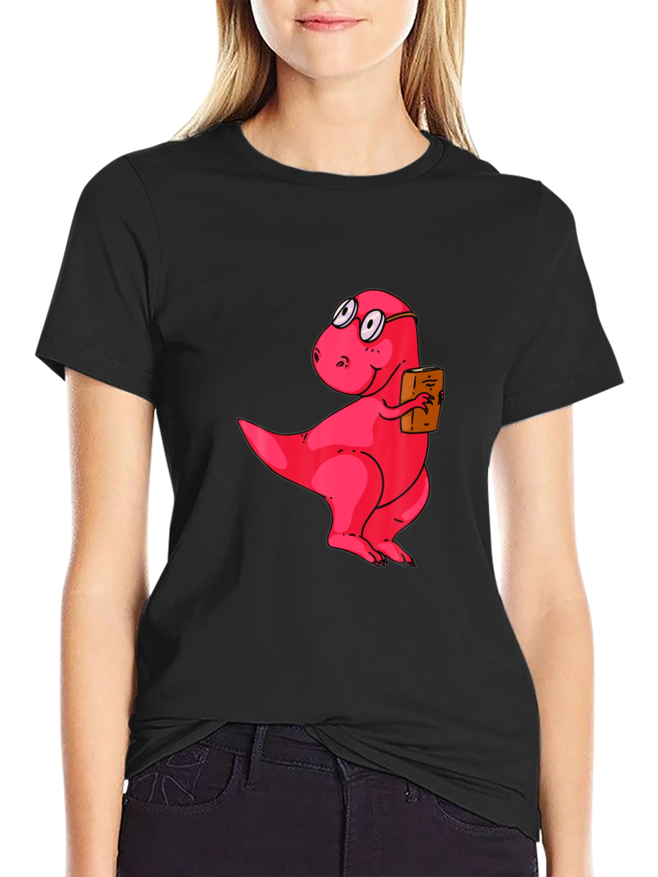 Dino Reader T-Shirt - Bookish T-Rex Graphic Tee