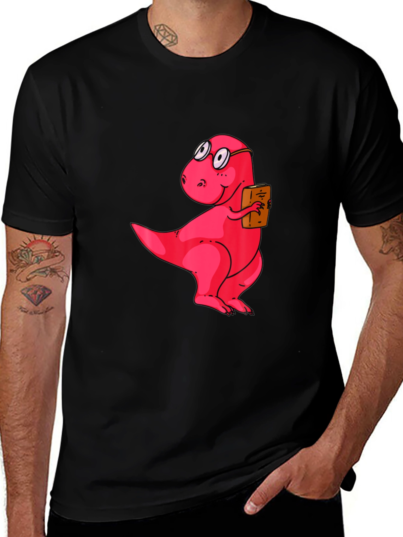 Dino Reader T-Shirt - Bookish T-Rex Graphic Tee