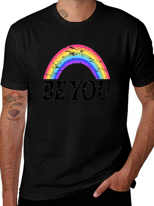 Be You Rainbow Tee - Black Cotton Comfort