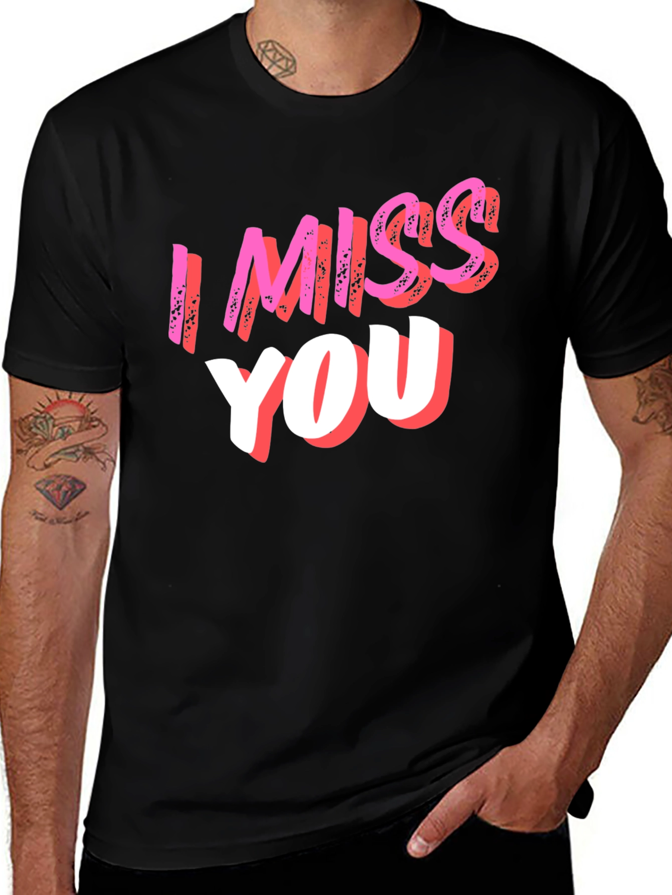 I Miss You Graphic T-Shirt - Soft Cotton Blend