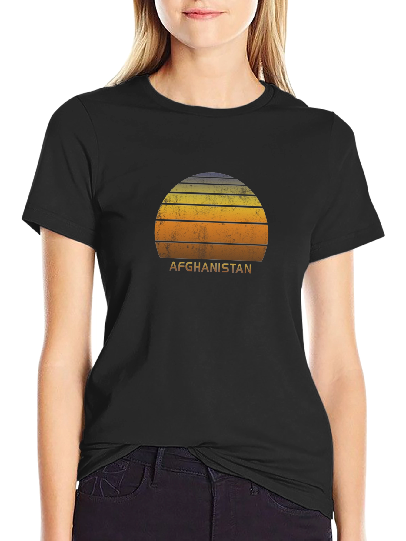 Afghanistan Sunset T-Shirt - Retro Style Graphic Tee