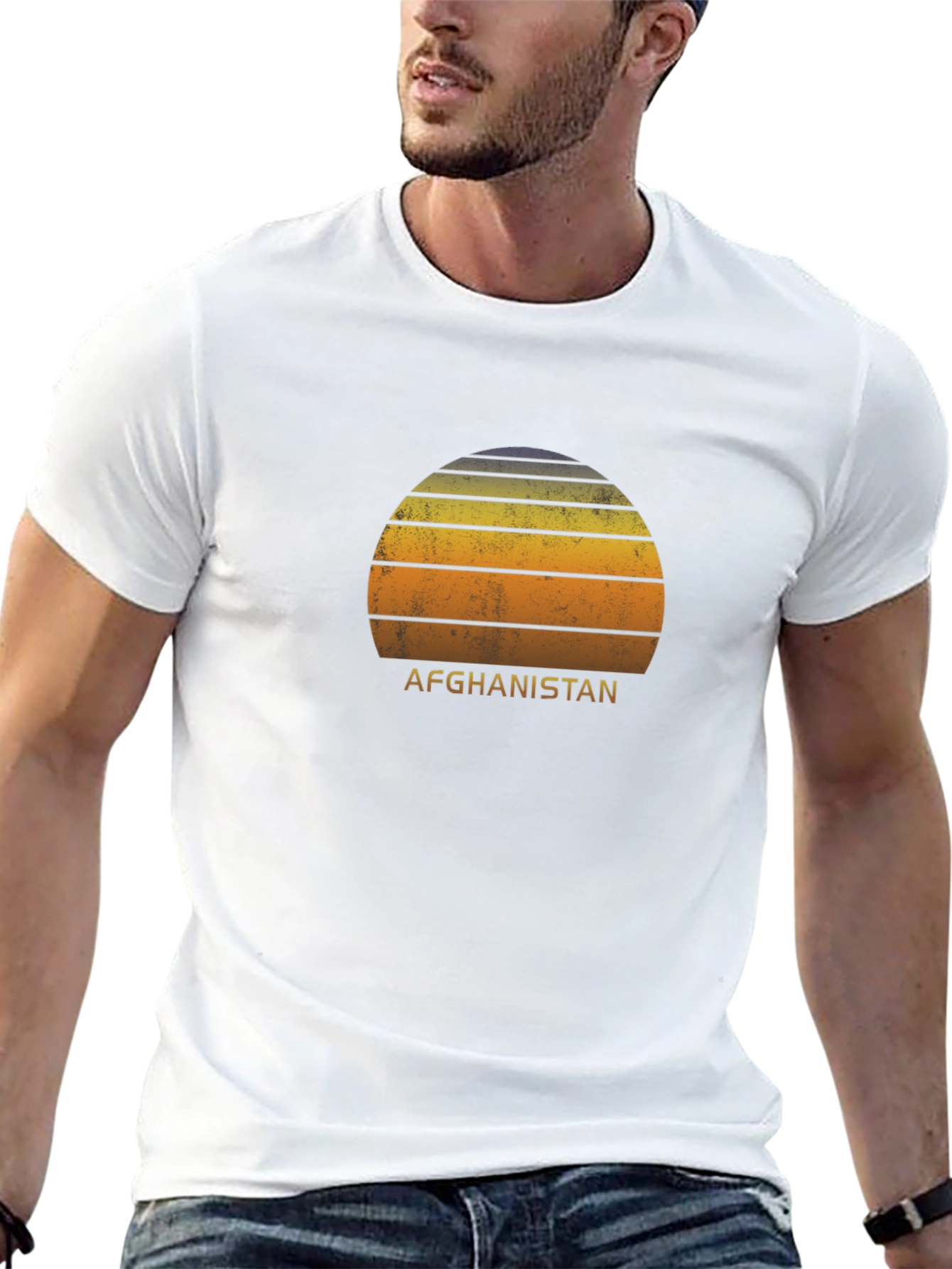 Afghanistan Sunset T-Shirt - Retro Style Graphic Tee