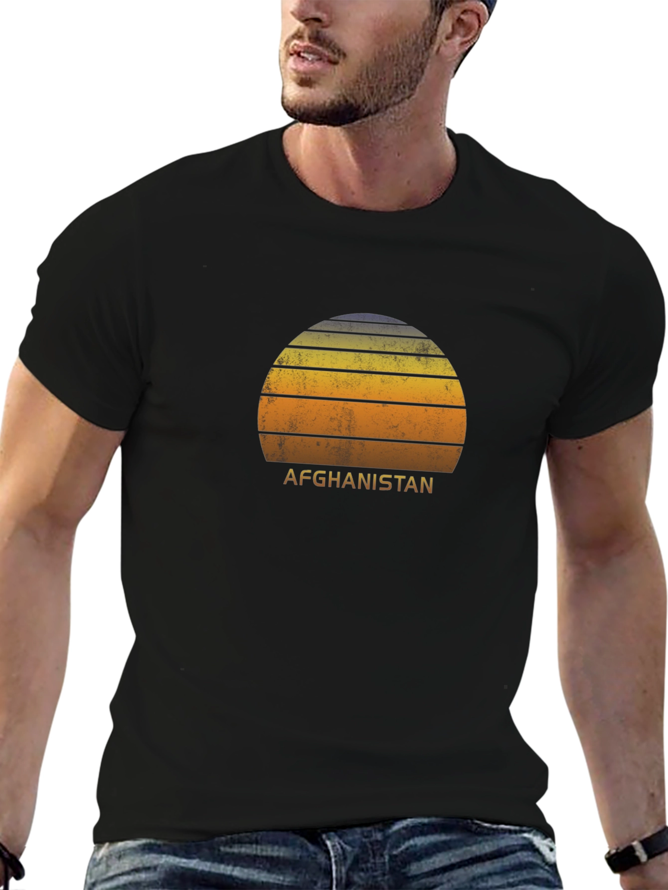 Afghanistan Sunset T-Shirt - Retro Style Graphic Tee