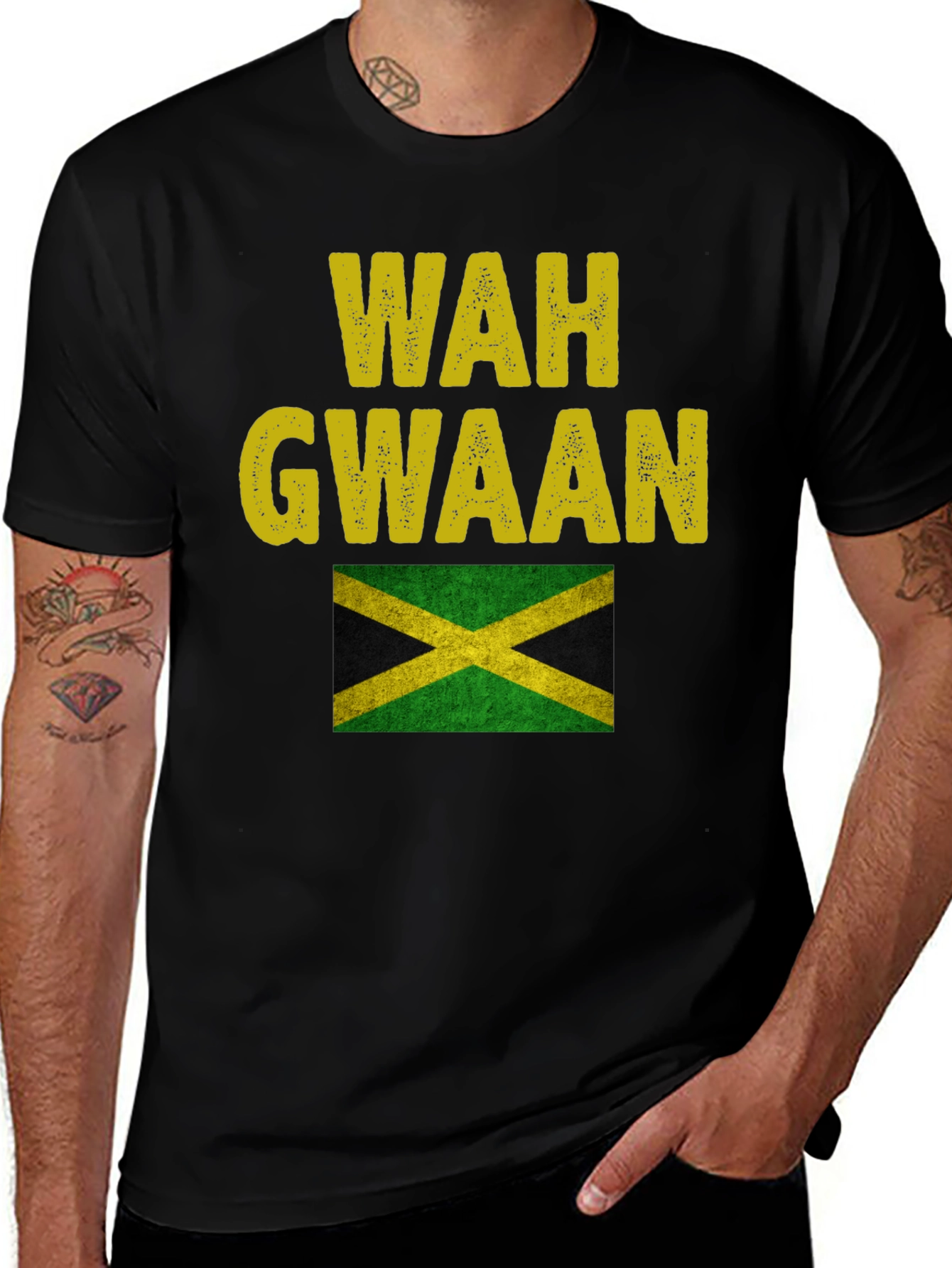 Wah Gwaan Jamaica Flag T-Shirt