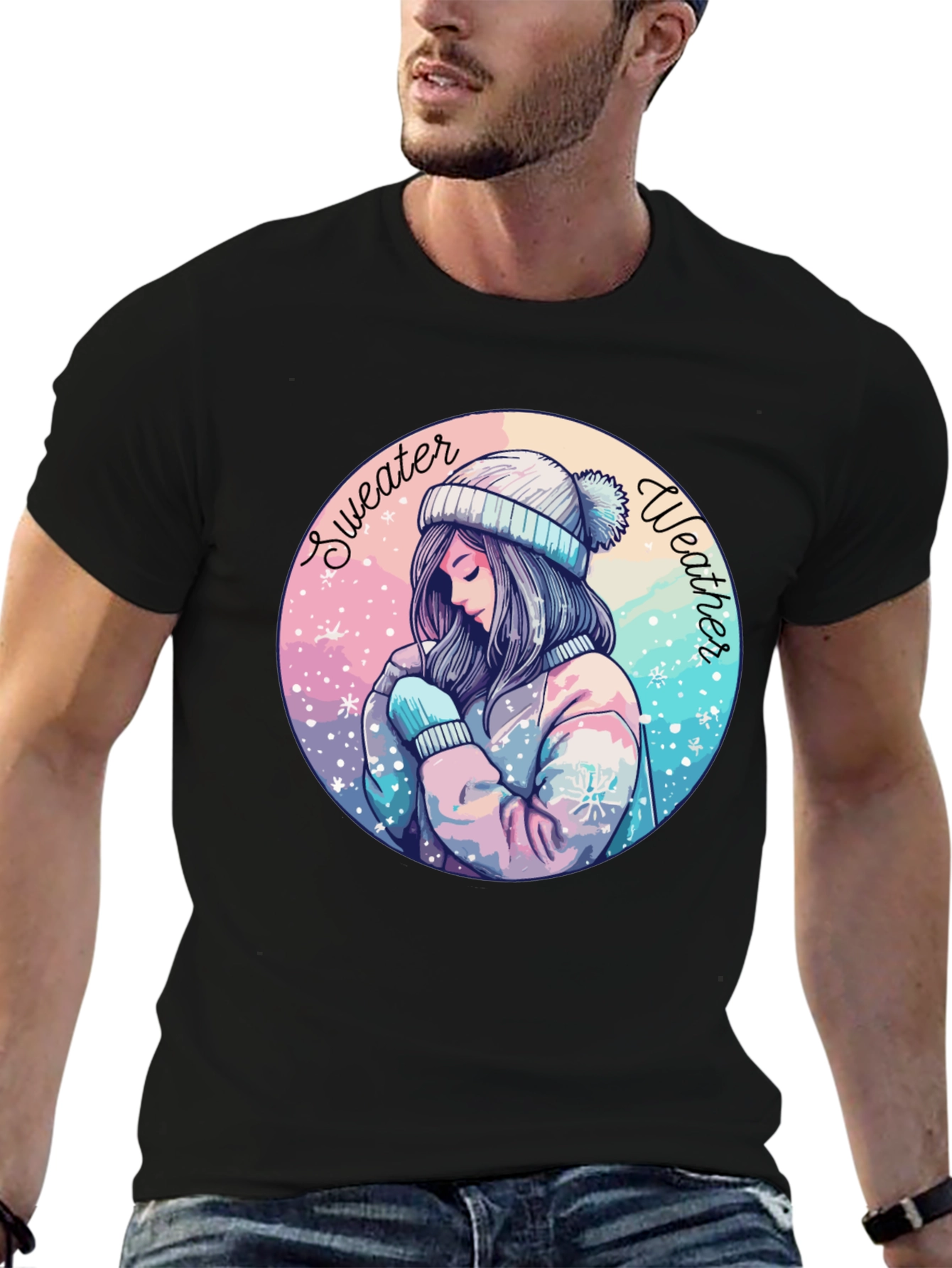 Sweater Weather Graphic Tee - Cozy Comfort