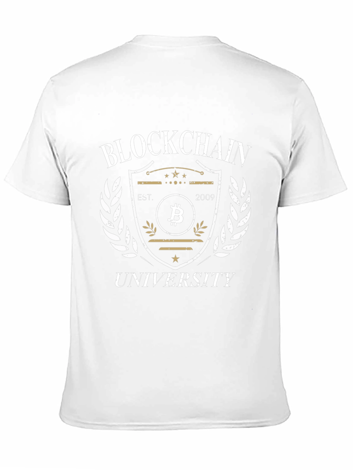 Blockchain University T-Shirt - Bitcoin Crest Tee